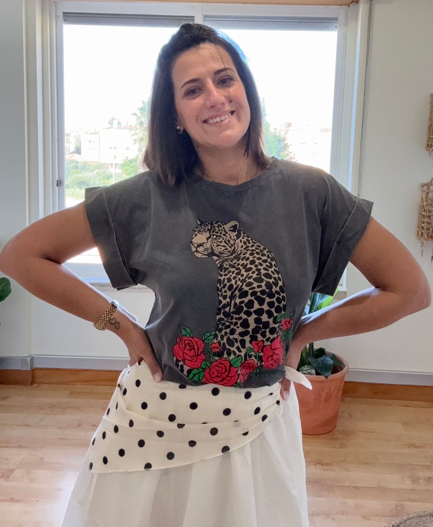 T-shirt Leopardo