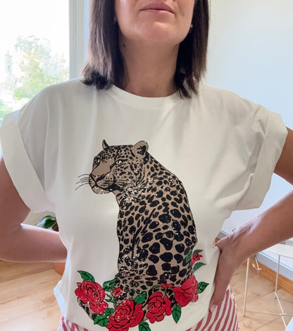T-shirt Leopardo